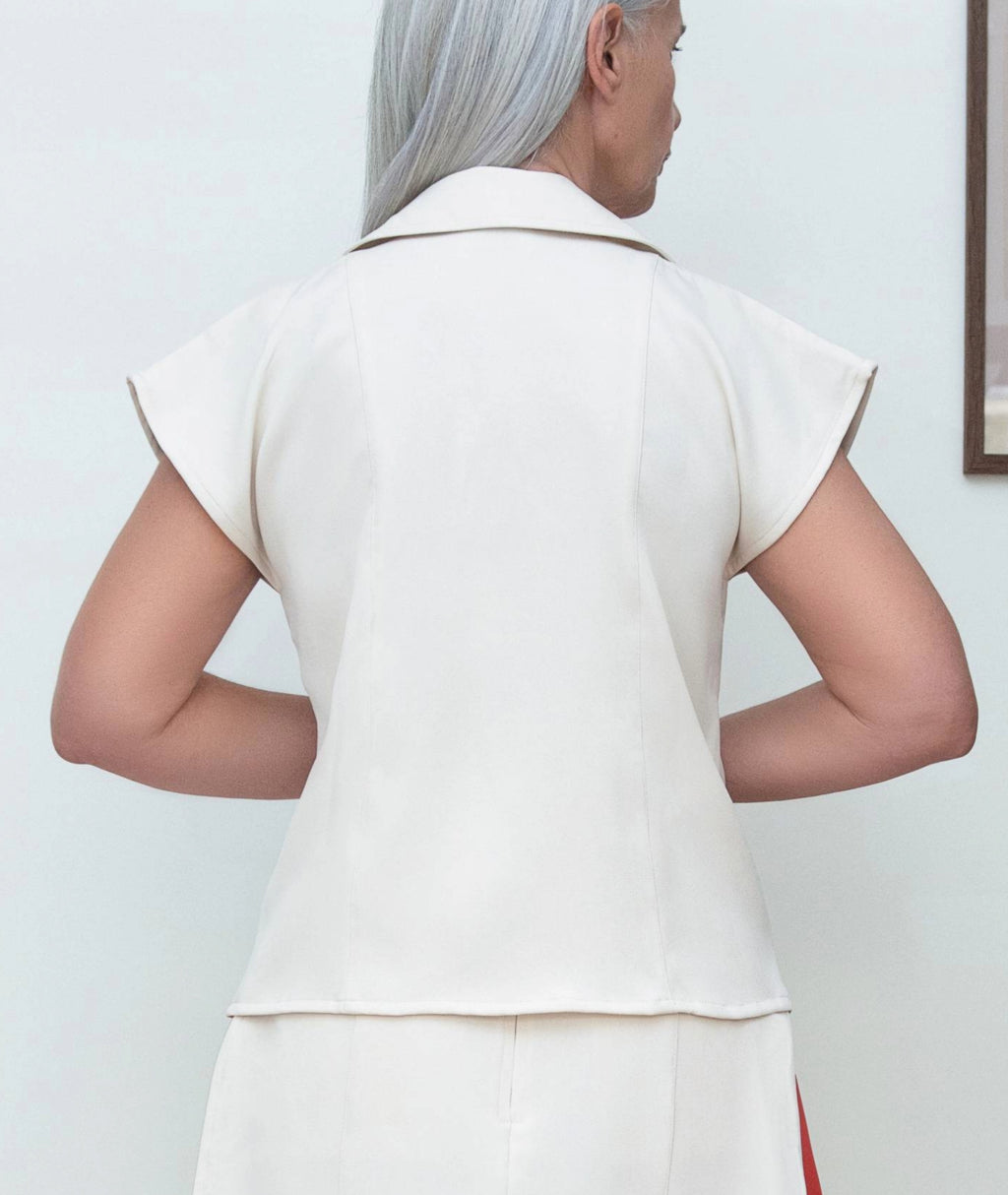 Edge Double Collared Top