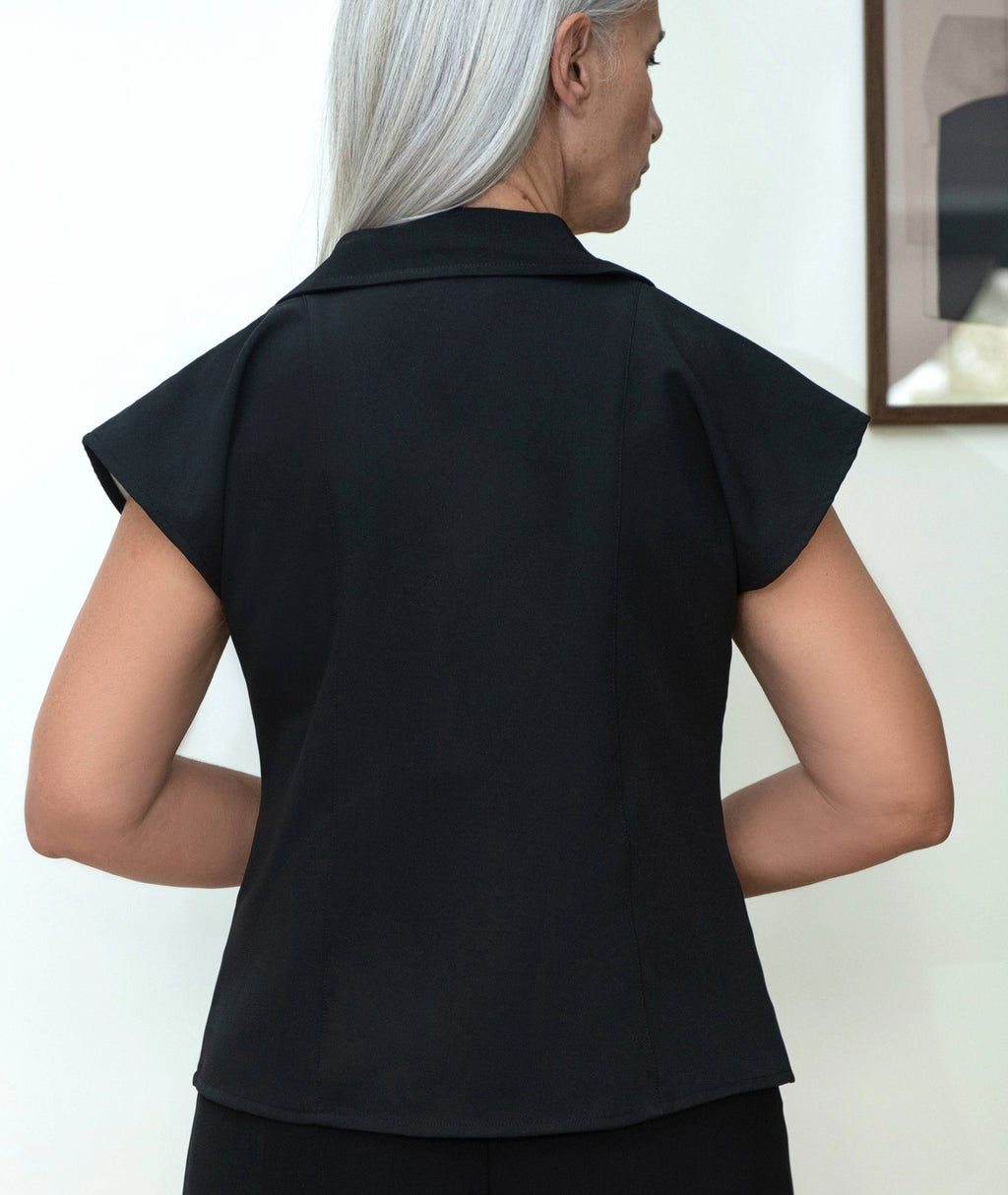 Edge Double Collared Top